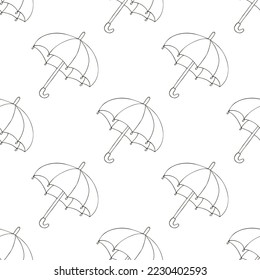 Autumn mood. Illustration in hand draw style. Seamless pattern