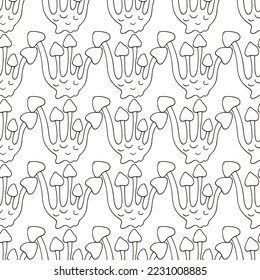 Autumn mood. Illustration in hand draw style. Seamless pattern