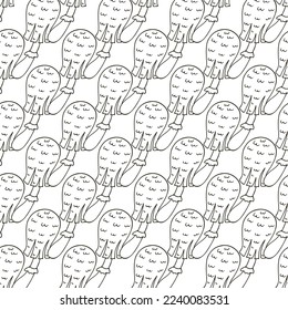 Autumn mood. Illustration in hand draw style. Seamless pattern