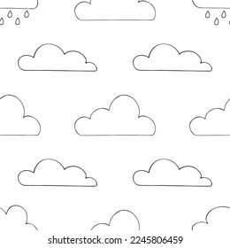 Autumn mood. Illustration in hand draw style. Seamless pattern