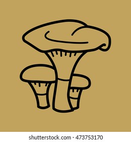 autumn mushroom, icon
