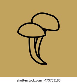 autumn mushroom, icon