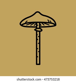 autumn mushroom, icon