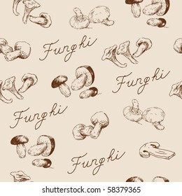 autumn mushroom pattern