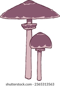 Autumn Mushroom Vector Set 1 Isolated Colored Illustration