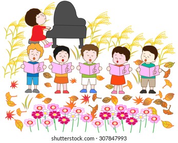 Autumn music festival of children