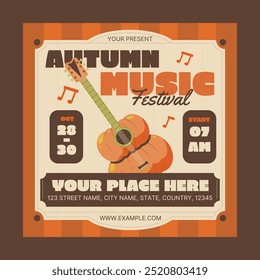 Autumn Music Festival Social Media Post