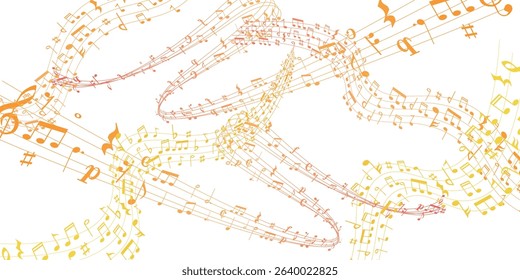 Autumn Music Notes Sheet Music Background