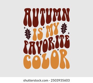 El otoño es mi color favorito, camiseta de otoño, camiseta divertida de Acción de Gracias de otoño diseño de la camiseta de calabaza, diseño de otoño, Diseños de calabaza