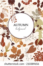 autumn natural background with place for text