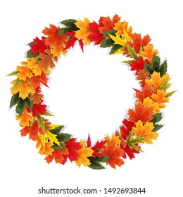 Autumn Natural Leaves Background. Vector Illustration EPS10
