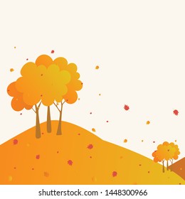 Autumn nature background with maple tree leaves.