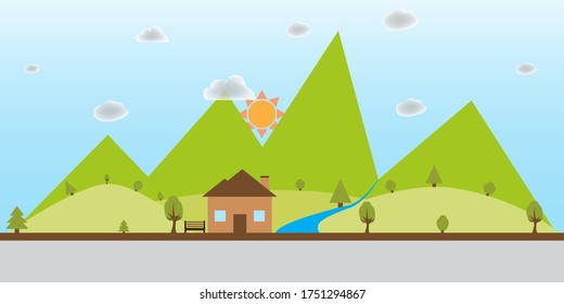 Diseño natural otoñal. Vector de estilo plano.