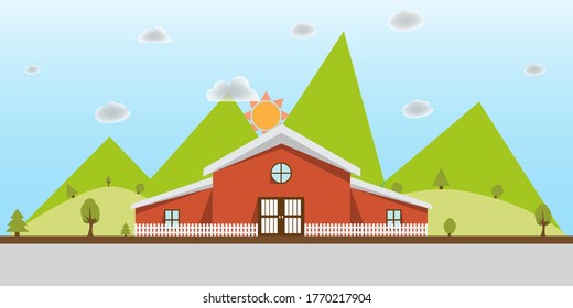 Diseño natural otoñal. Vector de estilo plano.