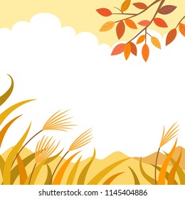 Autumn nature landscape background