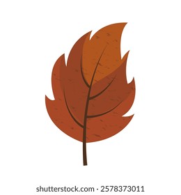 Autumn nature red leaf plant cartoon illustration