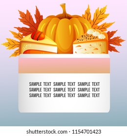 autumn nature theme with thanksgiving pumpkin