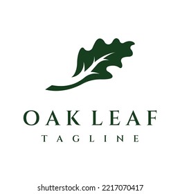 Autumn oak leaf logo and oak tree logo. With editing vector illustration.