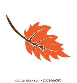 Autumn oak leaf logo and oak tree logo. With editing vector illustration.