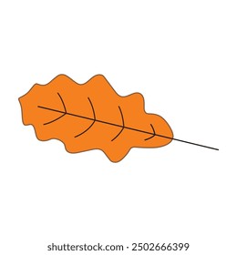Autumn oak leaf logo and oak tree logo. With editing vector illustration.