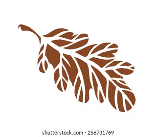 Autumn Oak Leaf Stencil.