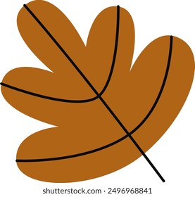 Autumn Oak Leaf Vector Illustration