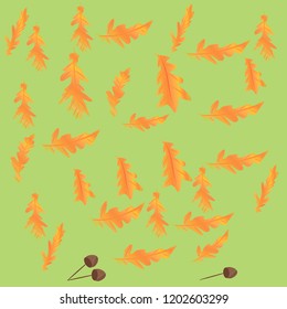 autumn oak leaves