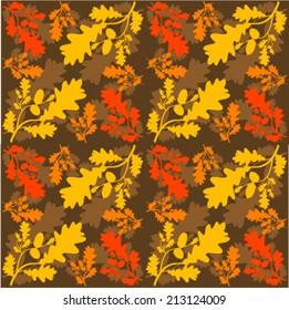 autumn oak leaves pattern