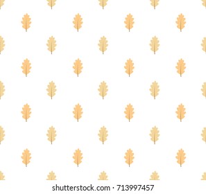 Autumn oak leaves seamless pattern. Vector illustration
