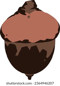 Herbst-Oaknuss-Acorn-Vektorgrafik einzeln auf Illustrationen