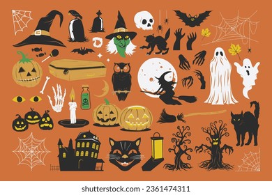 Autumn October Halloween Vector Elements