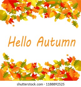 autumn october september color vector frame 