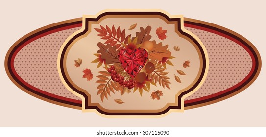 Autumn old banner, vector illustration