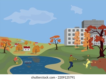 Autumn on the outskirts of the city