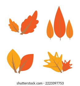 Autumn Orange Leaf Ornament Autumn vector illustration