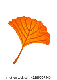 Herbstorangefarbene Vektorgrafik einzeln auf weißem Hintergrund