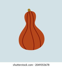 Orangenkürbis-Vektordesign im Herbst