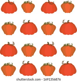 Hortalizas naranjas de otoño en papel tapiz de calabazas