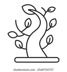 Autumn outline icon, editable vector illustration and transparent graphic element. Isolated on white background