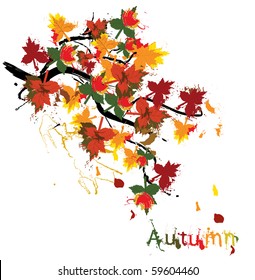 autumn painted card