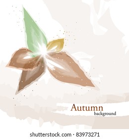 Autumn painting | Background. Vector illustration.