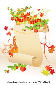 autumn paper scroll
