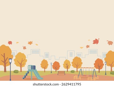 Autumn park Background Clip Art