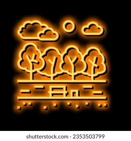 autumn park neon light sign vector. autumn park illustration