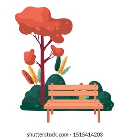 autumn park scene seasonal icon
