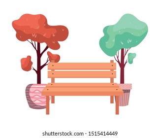 autumn park scene seasonal icon