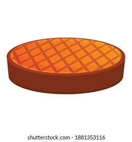 Autumn party pie icon. Cartoon of autumn party pie vector icon for web design isolated on white background