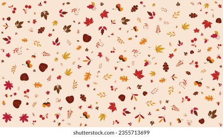 Diseño de fondo, pancarta o volante del patrón otoño. Afiches de otoño coloridos con un marco de hojas brillantes y hermosas, letras de estilo de corte de papel y letras. Plantilla para publicidad, web, medios sociales