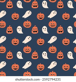autumn pattern, background, cartoon, cute, design, ghost, halloween, happy halloween, 