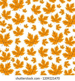 Autumn pattern background design vector